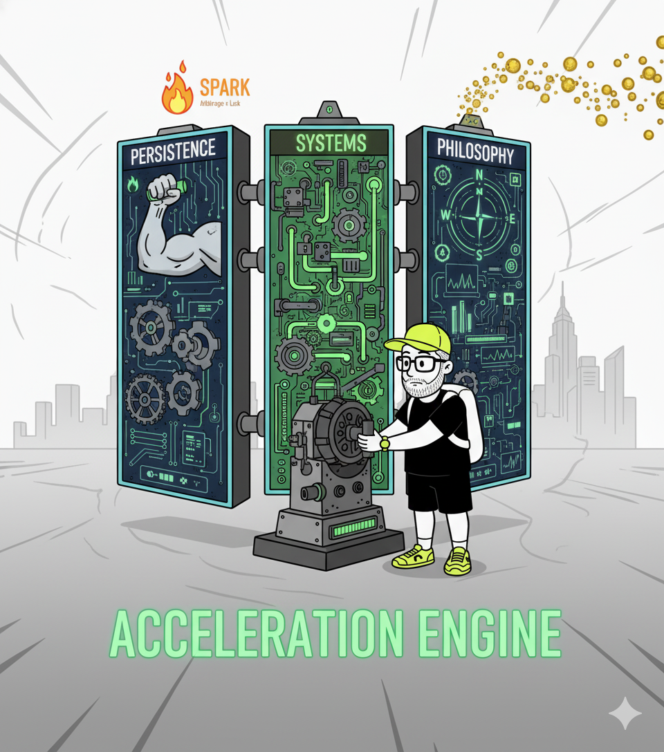 🔥 The Equation of Success, Part II — Acceleration: Persistence × Systems × Philosophy