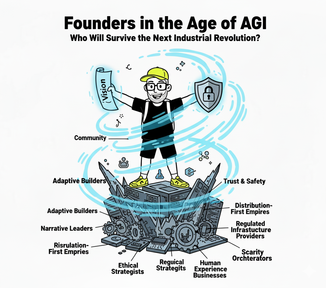 Founders in the Age of AGI: Who Will Survive the Next Industrial Revolution?