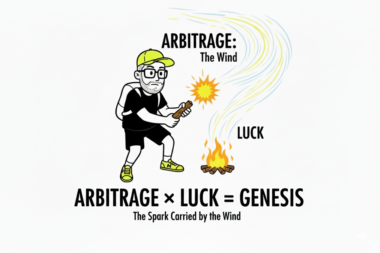 🔥 The Equation of Success, Part I — Genesis: Arbitrage × Luck